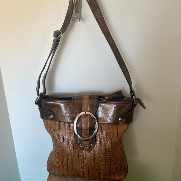 M.C. Marc Chantel Faux Leather Embossed CrossBody Bag - Picture 5 of 8